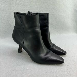 Sam Edelman Womens Black Samantha Leather Martini Heeled Ankle Booties Size 7.5